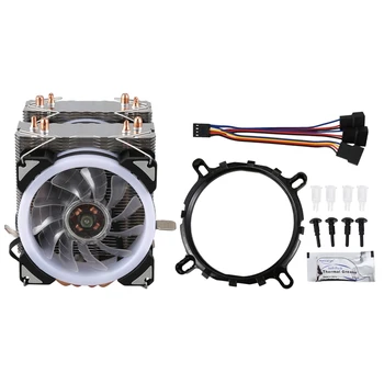 

XUEYUFENGSHEN CPU Cooler 4 Pure Copper Heat Pipe Two Cooling Towers Cooling System Three 9cm CPU Cooling Fan CPU Radiator For AM
