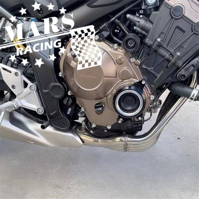 Motorcycle Engine Cover Engine Cover Protector Engine Guard Guard of engine side protective cover accident slider falling protector fits for honda cb650r cbr650r neo coffee