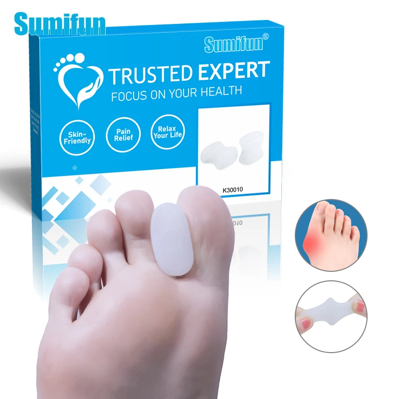 

16Pcs Silicone Gel Toe Separator Spacers Hallux Valgus Correction Overlapping Straigheener Pain Relief Orthopedic Foot Care Tool