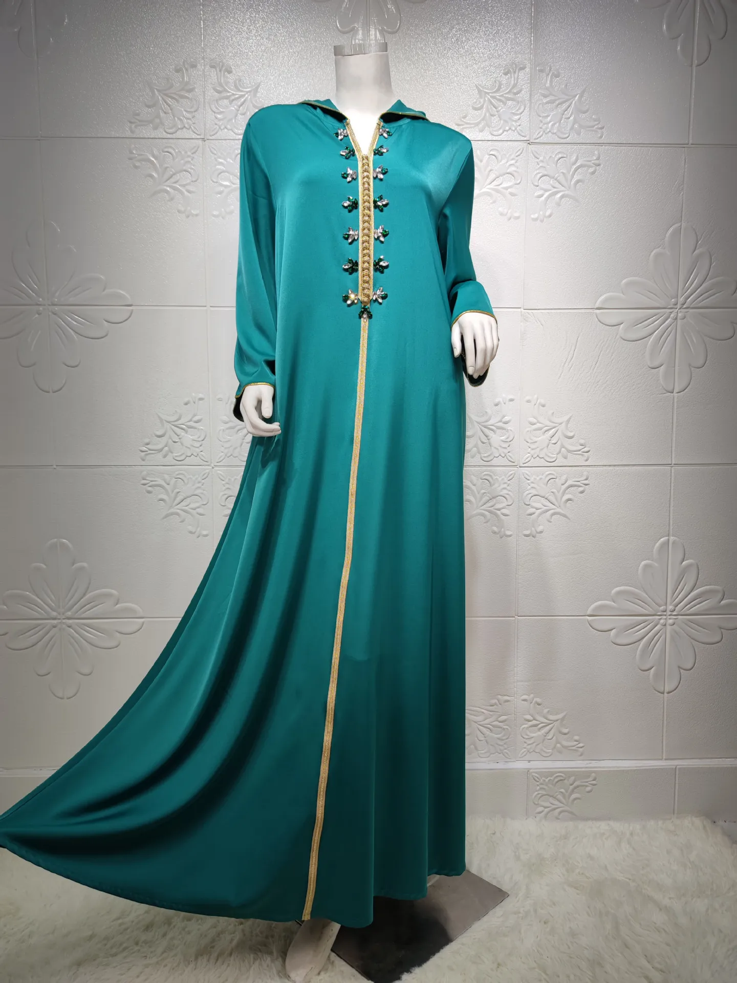 Bushra Abaya Dubai Islamic Clothing Turkey Muslim Hooded Dress Women Moroccan Caftan Elegant Lady Mubarak Djellaba Femme