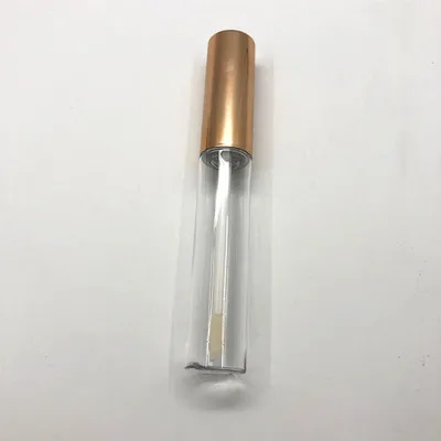 rose gold 10 мл пластиковый прозрачный блеск для губ трубка с черной крышкой, пустая Серебряная/Золотая крышка жидкое косметическое средство губная помада бутылка, краска для губ масляный контейнер - Цвет: rose gold