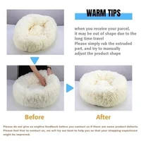 Donut Mand Dog Accessories for Large Dogs Cat's House Plush Pet Bed for Dog XXL Round Mat For Small Medium Animal Calming 100CM 6