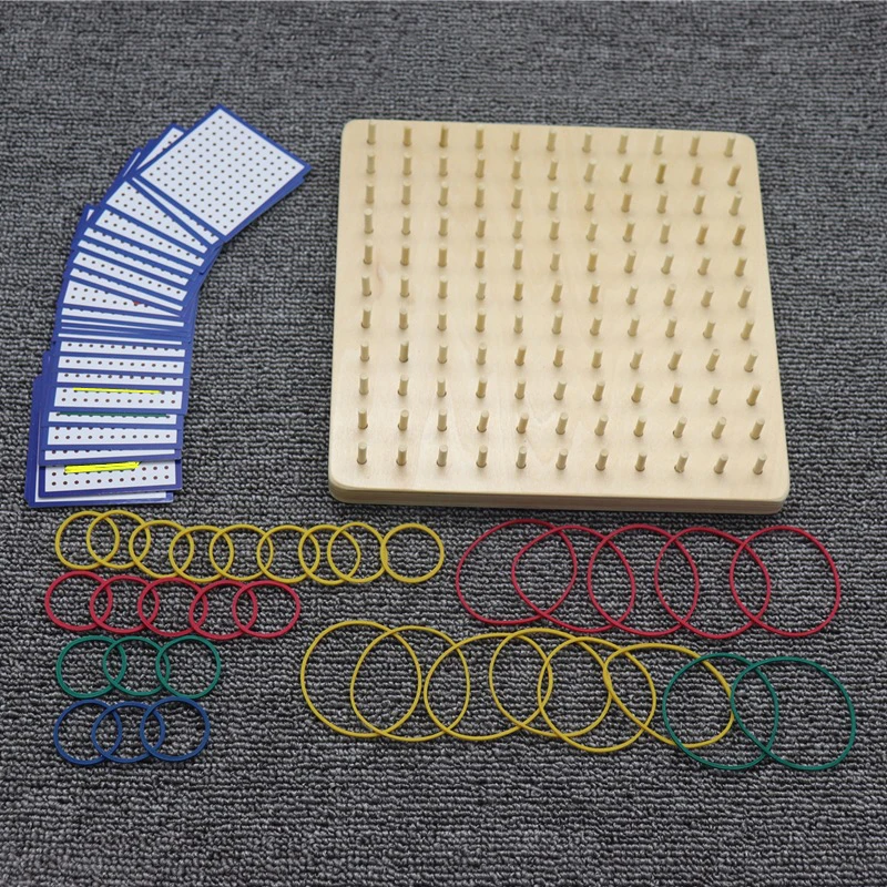 Детские тактильные сенсорные игрушки Монтессори, геометрические формы, деревянная доска для ногтей, Резиновая лента для дошкольников, обучающие игрушки для детей
