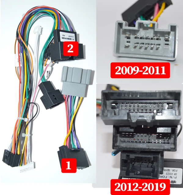 android power cable harness with canbus For Ford Fiesta 2009 - 2019  Multimedia Player Autoradio Touchscreen