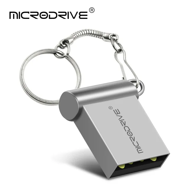 Быстрая скорость супер мини-флешка 4 ГБ USB флеш-накопитель 32 ГБ 16 ГБ 8 ГБ металлическая Водонепроницаемая Флешка 64 Гб 128 ГБ USB флешка флеш-накопитель - Цвет: Silver