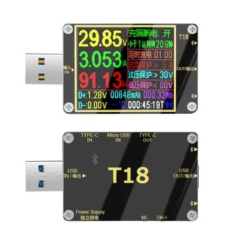 

T18 Mobile Phone Charging Detector Measuring Instrument DC DC USB Tester Digital Display Voltmeter Ammeter