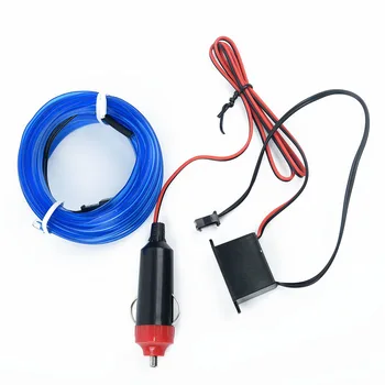 

Car LED Lights 4 Meter Lamp Blue Decoration Door Console Charger Inner