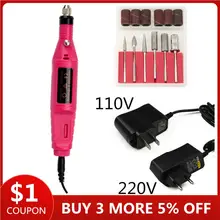 1 комплект профессиональная электрическая дрель для ногтей, маникюрный набор, машинка для маникюрного дизайна ногтей, ручка для педикюра, пилка маникюрная пилка, набор инструментов для искусства