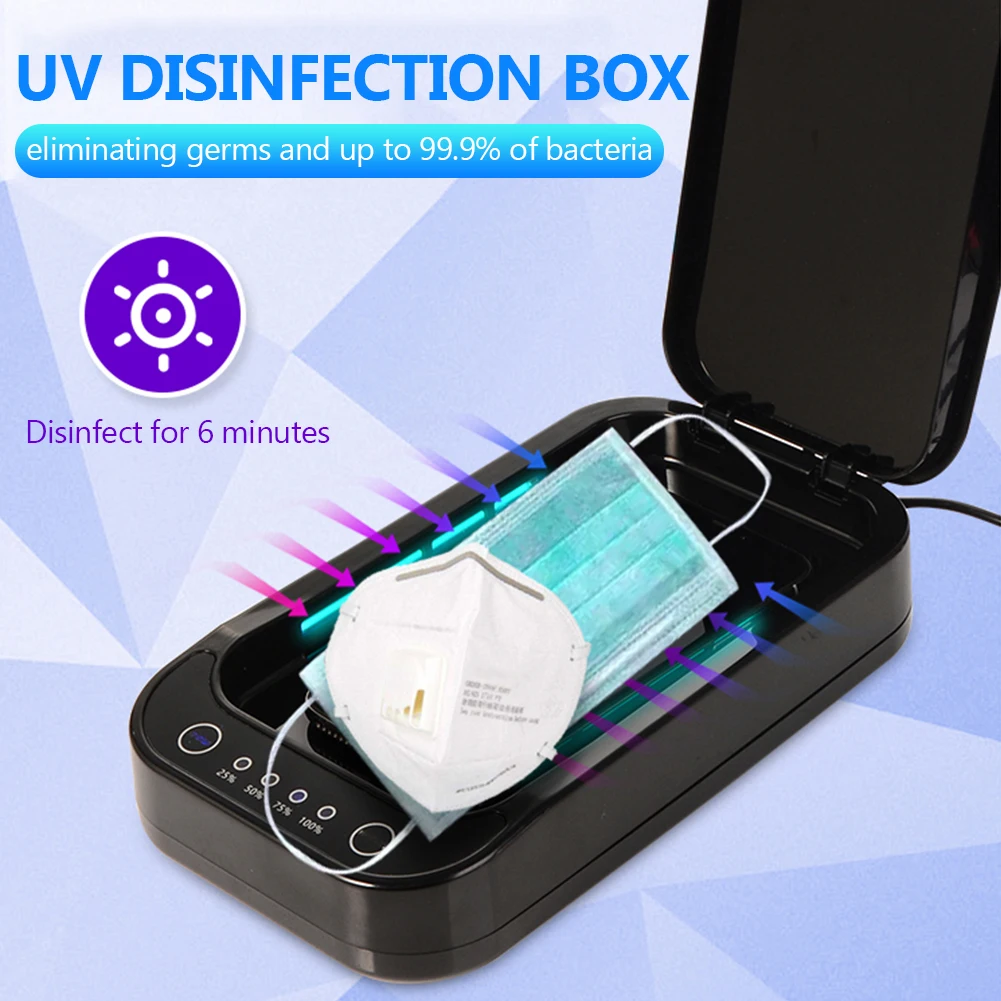 Multifunctional UV Sterilizer Box UV Light Disinfection Sanitizer with Wireless Phone Charger Aroma Diffuser for Mask Toothbrush afbeelding