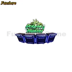 Juegos operados con monedas IGS Dragon Hunter versión verde Shooting Fish, videojuego, tablero para 4 jugadores