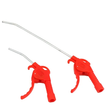 

Mango de plástico rojo angulado boquilla inclinada pistola de aire plumero limpiador soplador de aire plumero pistola de polvo h