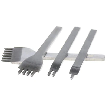 

4-Piece Set 1/2/4/6 fork Hole Round Row Drilling Tool DIY Leather Spacing Drilling Tool