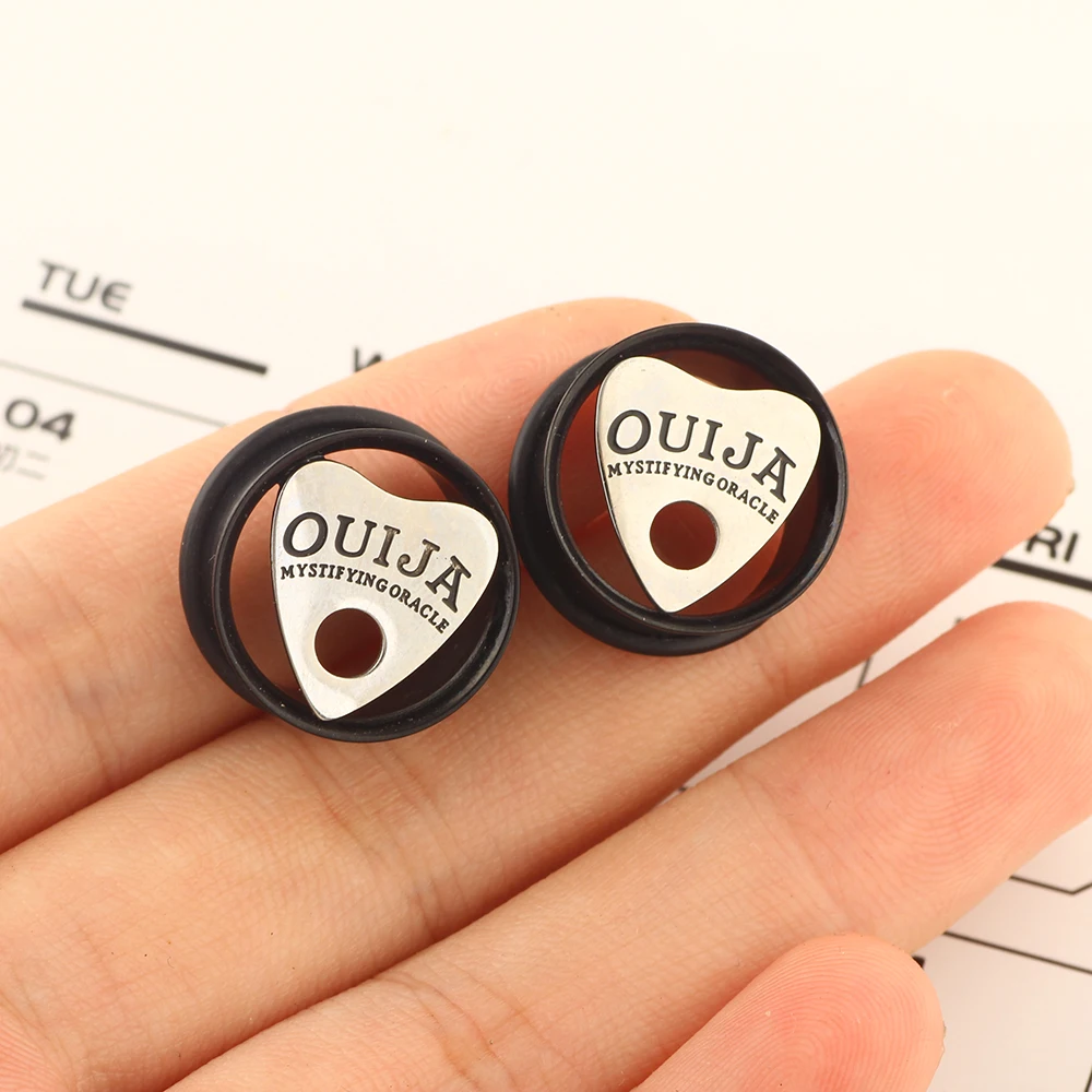 JUNLOWPY ушко ouija одиночный расклешенный телесный Tunne 8-16 мм ушные затычки измерительные серьги полые затычки расширитель уха растягивание