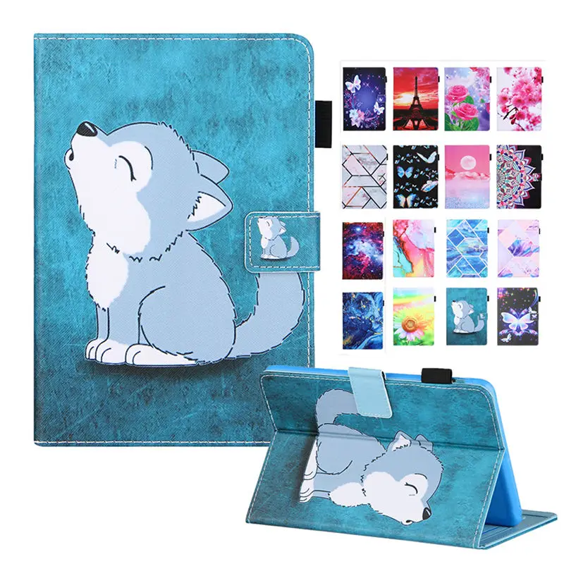 Per Kindle Paperwhite 5 2021 Custodia 11Th Generation 2021 Edition 6.8 Pollici Cover Funda E-Book Fashion Wolf Flip Stand Coque Capa