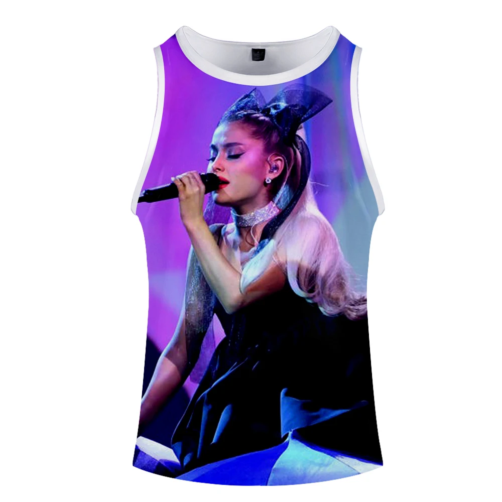 

2019 Ariana Grande tank top 3D print fashion Cool Hipster casual comfortable Summer O-neck Summer Sleeveless Men/Women