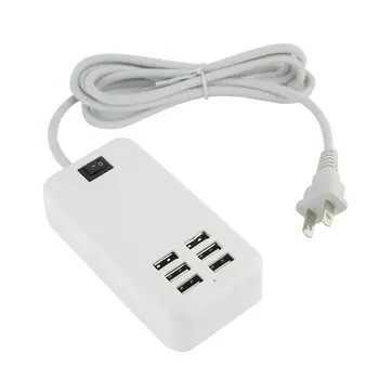 

6 Port USB Desktop Multi-Function Fast Wall Charger Station AC Power Adapter Charger Smart Quick Charging Station