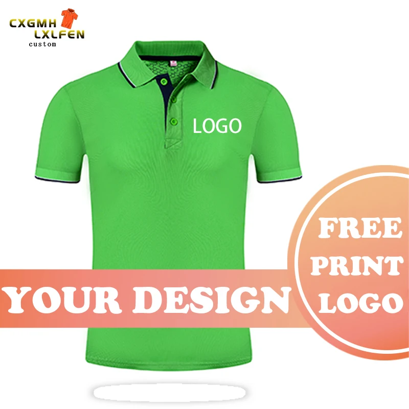 

POLO shirt high-end custom class uniform overalls advertising cultural shirt golf lapel printing DIY brand logo text