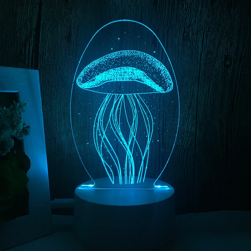 3d светодиодный светильник. светильник мяч. светильник голограмма.