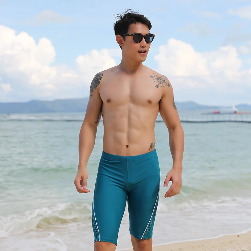 

Swimming Trunks Men Short Knee-Length Slim Fit COUPLE'S Men's Swimming Trunks Swimming Equipment 2019 New Products