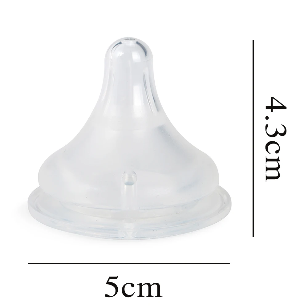 Baby Newborns Soft Safety Liquid Silicone Pacifier Nipple Natural Flexible Replacement Accessories Wide Mouth Milk Bott