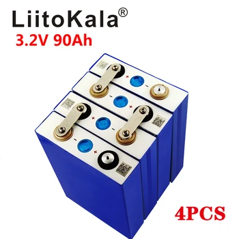 

4pcs 3.2v 90Ah LifePo4 battery lithium 270A 3C high drain for diy 12V 24V solar Inverter electric vehicle c oach golf cart