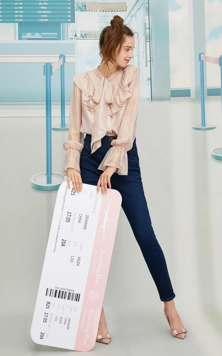 Vero Moda женская элегантная шифоновая блузка с оборками | 319305532
