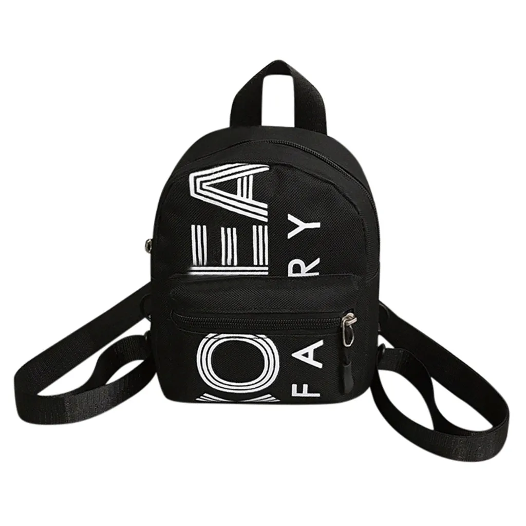 

Women Letter Backpack Outdoor Sports Nylon Zipper Rucksack Small Studnet School Bag Female Travel Bag Mochila Feminina 2019 New
