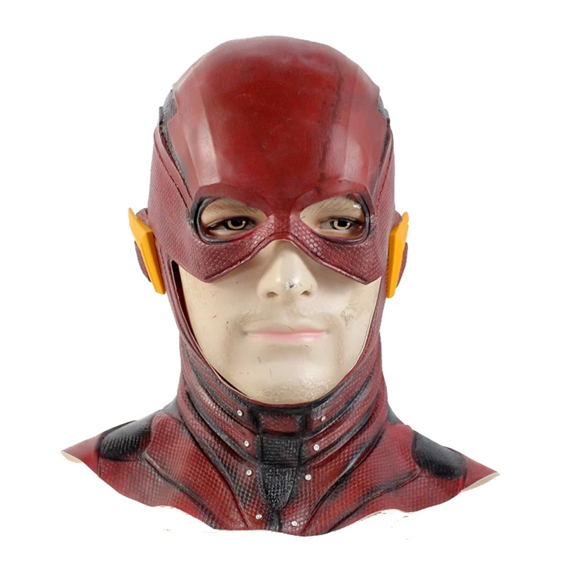 

Justice League Super Heroes Latex Mask Action Figure Model Collection Halloween Full Head Barry Allen Cosplay Masks The Flash