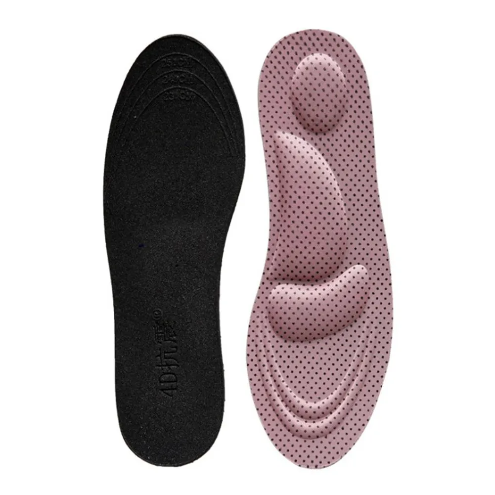 4D пены памяти orthotic стелька супинатор ортопедический стельки для обуви плоские Ноги Уход подошва обуви ортопедические подушки - Цвет: light pink