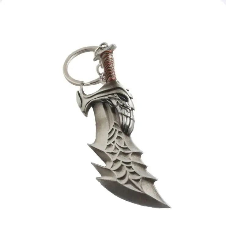 antique silver Бог войны 4 Кратос брелок в виде меча кулон брелок ювелирные изделия для мужчин и женщин аксессуары на цепочке для ключей от автомобиля - Цвет: antique silver
