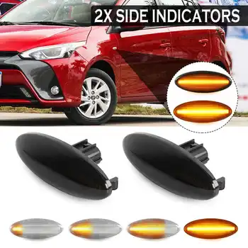 

2x Dynamic LED Side Marker 12V Flowing Turn Signal Light Side Repeater Lamp Sequential Blinker For Toyota Yaris COROLLA Auris