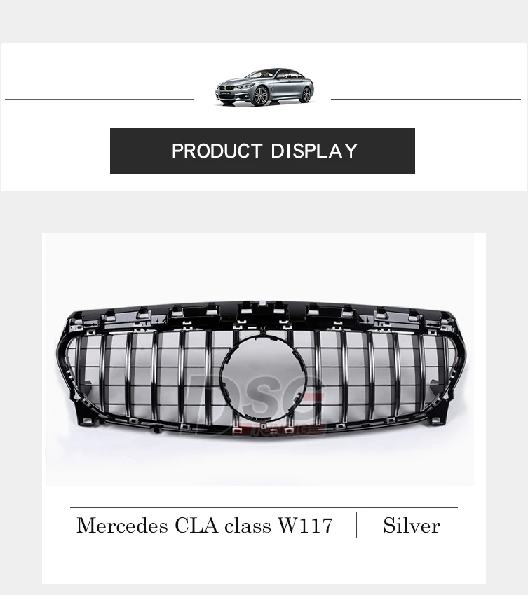 Vertical Racing Grille for Mercedes-benz CLA Class W117 Front Bumper Grills 2013