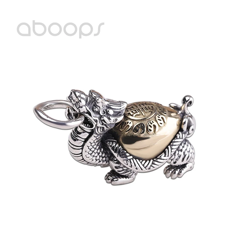 

Винтажный кулон в виде китайской черепахи дракона для мужчин и женщин из стерлингового серебра 925 пробы, бесплатная доставка