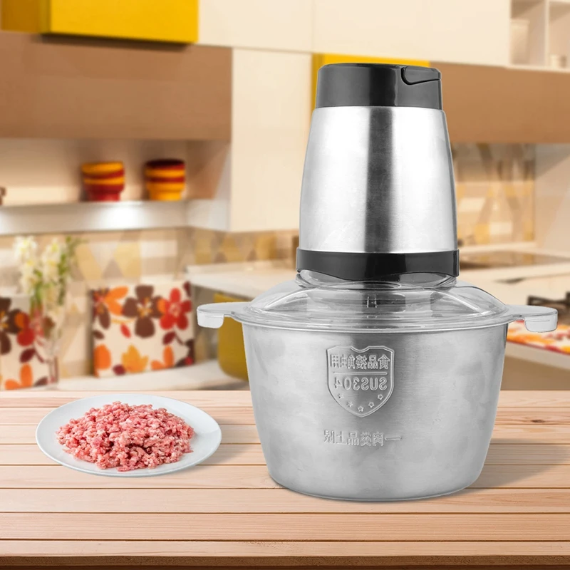 Stainless Steel Meat Grinder Chopper Electric Automatic Mincing Machine High-Quality Household Grinder Food Processor Food Cho