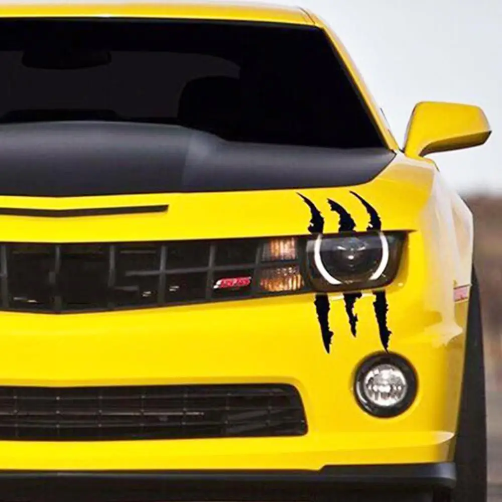 

40cm X 12cm Car Sticker Reflective Monster Scratch Strip Claw Marks Car Auto Headlight Decoration Vinyl Decal Car Sticker