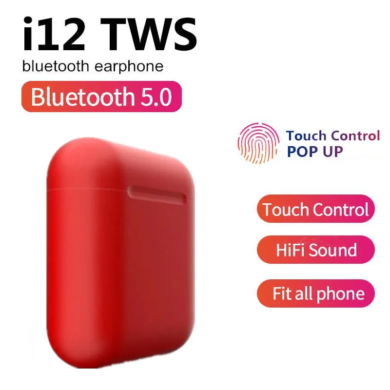 I12s tws беспроводные наушники Bluetooth 5,0, мини наушники, наушники, Спортивная гарнитура с зарядным устройством, микрофон для huawei P30 P20 Pro Lite