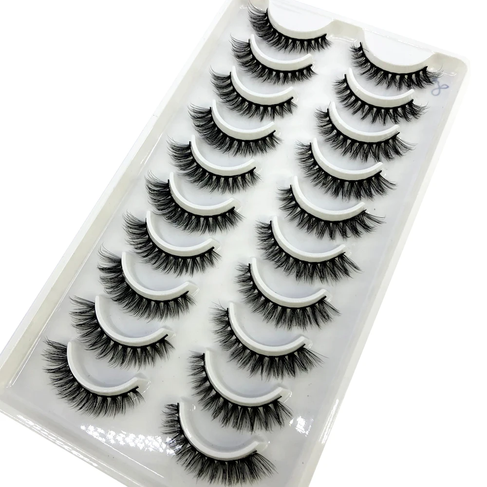 2023 10 Pair 3D Mink Lashes Natural Eyelash Dramatic False Eyelashes Faux Cils Makeup Wholesale Fake Eyelash Extension maquiagem