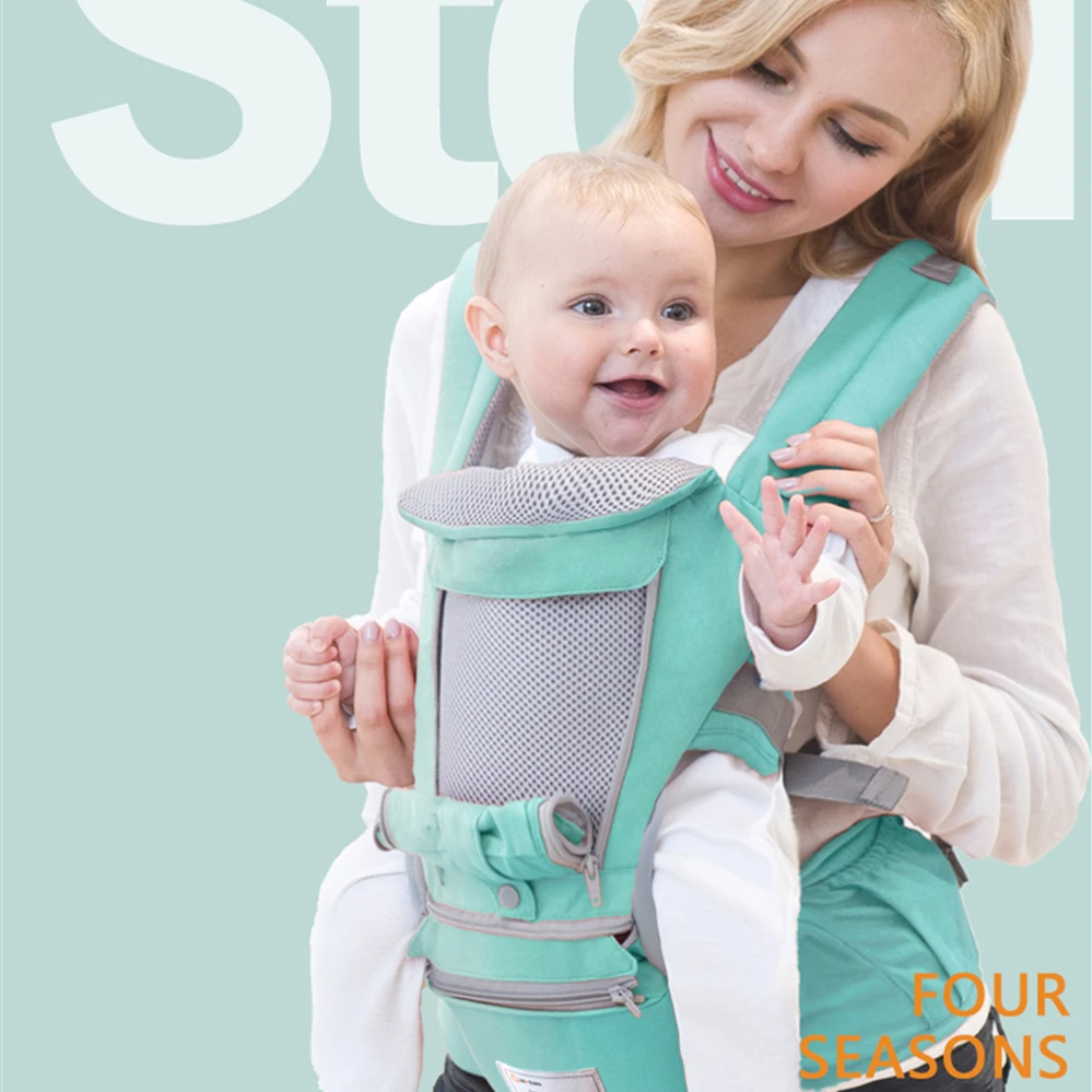 New 0-36M Ergonomic Baby Carrier Infant Baby Hipseat Carrier Front Facing Ergonomic Kangaroo Baby Wrap Sling for Baby Travel