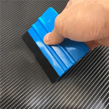 

4-piece set of color changing and filming tool blue with hair scraper film cutter utility knife Car scraper Car Accessories new