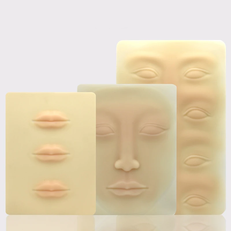 3D Силиконовый Перманентный макияж, татуировка, тренировка, поддельная кожа, пустые глаза, губы, лицо, для микроблейдинга, татуировка, машина для начинающих