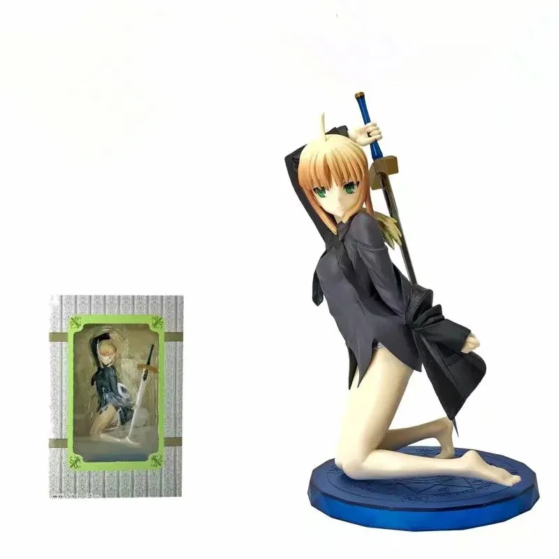 Аниме 23 см fate grand order Fate/EXTRA Stay Night Saber Nero Arutoria Pendoragon черная рубашка ПВХ фигурка игрушки модель подарок
