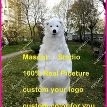 Белый костюм полярного медведя, карнавальный костюм, вечерние костюмы для костюмированной игры, нарядное платье, наряд на Хэллоуин, для взрослых, реклама, парад, Рождество, карнавал, Новинка