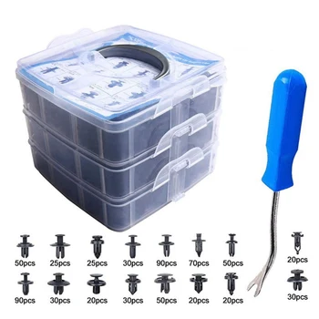 

625Pcs/Set Car Push Retainer Clips Auto Plastic Bumper Fasteners Trim Clip Buckle Pin Rivet Replacement Kit For GM Honda Toyota