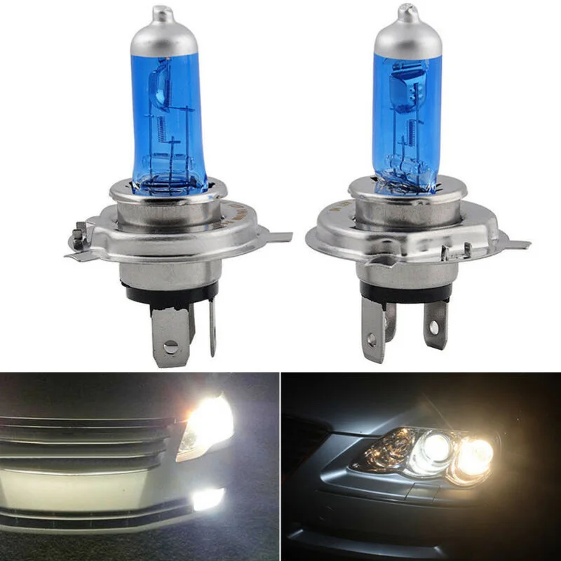 

2pcs/set H4/HB2 9003 Xenon White 12V 55W 6000K Bright Light Halogen Headlight Bulb H4 Xenon Light Universal For Cars