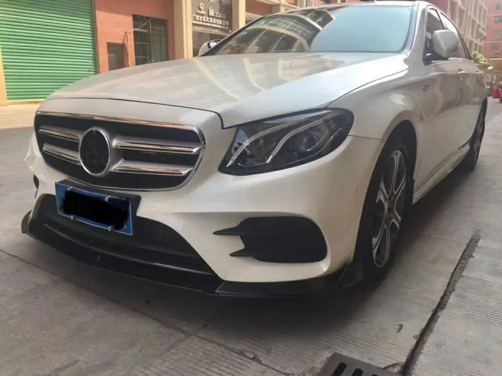 Для W213 углеродного волокна передний спойлер для Benz W213 спортивные e-класс E200 E260 E300 вентиляционная