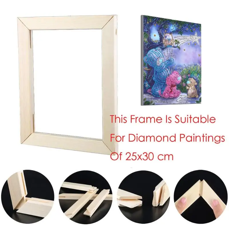 #*Cheap Multifunction Picture Frame Print Photo FrameDIY Wooden Diamond Painting Frame Picture Tools for Cross Stitch Embroidery Family