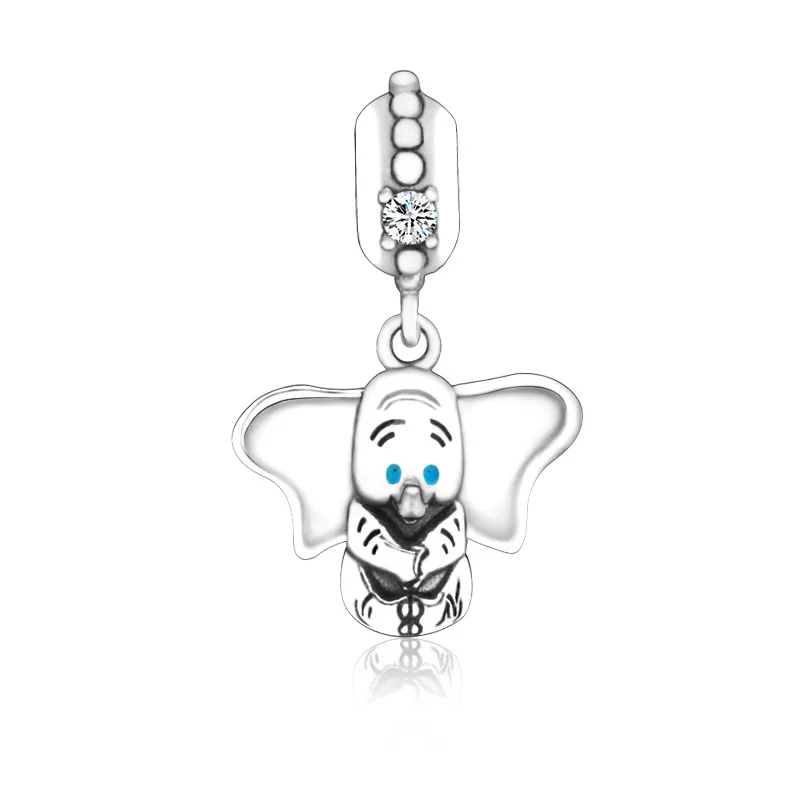 Модные серебряные бусины 925 пробы, подвески Dumbo, подходят для оригинальных браслетов Pandora, ожерелья для женщин, ювелирные изделия DIY