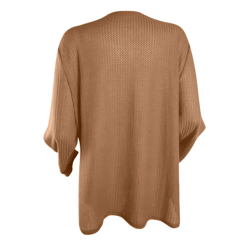 JAYCOSIN Chiffon Blouse Womens Casual Long Sleeve Autumn Knot Waffle Knit Tunic Blouse Cute Shirts Tops Winner Girl Lady 729