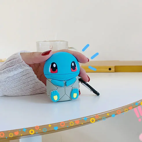 

Squirtle Pokemons Ring Chain Soft Silicone Case Cover For AirPods