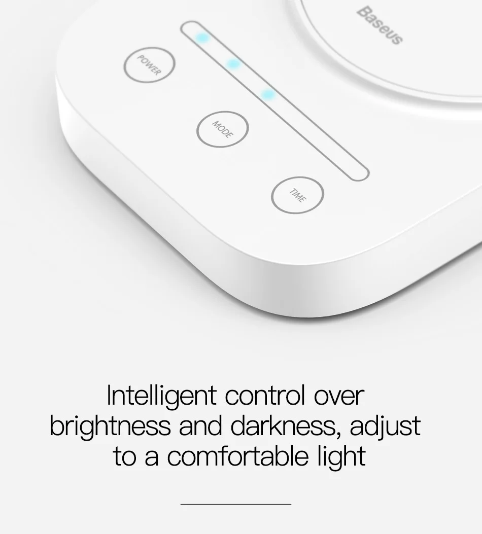 Baseus USB Lamp Night Light Smart Table Lamp with Qi Wireless Charger for iPhone XS Max X Desktop LED Light for Samsung